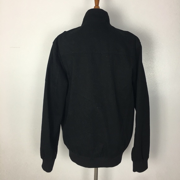 Moogen Men’s Black Mock Neck Bomber Jacket - Picture 5 of 8